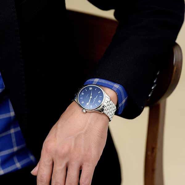 Đồng Hồ Nam Frederique Constant Classics Automatic Blue Dial Watch FC-303MN5B6B Màu Bạc Phối Xanh - Đồng hồ - Vua Hàng Hiệu