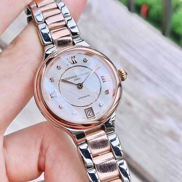 Đồng Hồ Frederique Constant Classics Delight Automatic Mop Diamond Watch FC - 306WHD3ER2B - Đồng hồ - Vua Hàng Hiệu