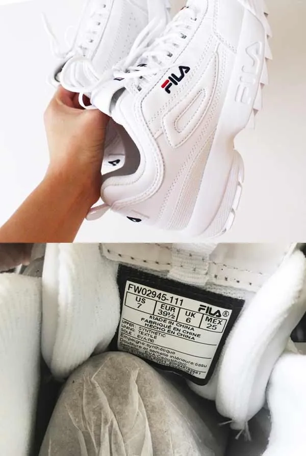 8 cách kiểm tra giày Fila chính hãng Real - Fake dễ dàng