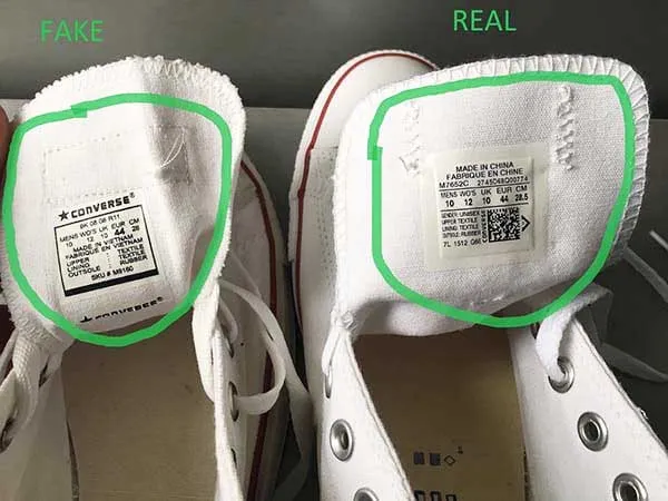 13 cách phân biệt giày Converse chính hãng Thật -Giả nhanh chóng