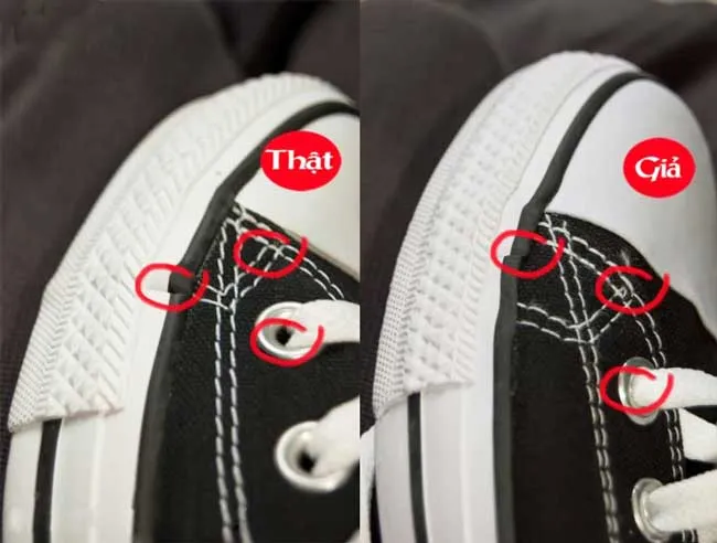 13 cách phân biệt giày Converse chính hãng Thật -Giả nhanh chóng