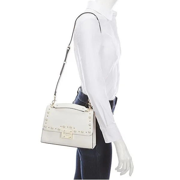 Túi Xách Karl Lagerfeld Paris Corinne Pearl Top Handle Shoulder Màu Trắng - Túi xách - Vua Hàng Hiệu