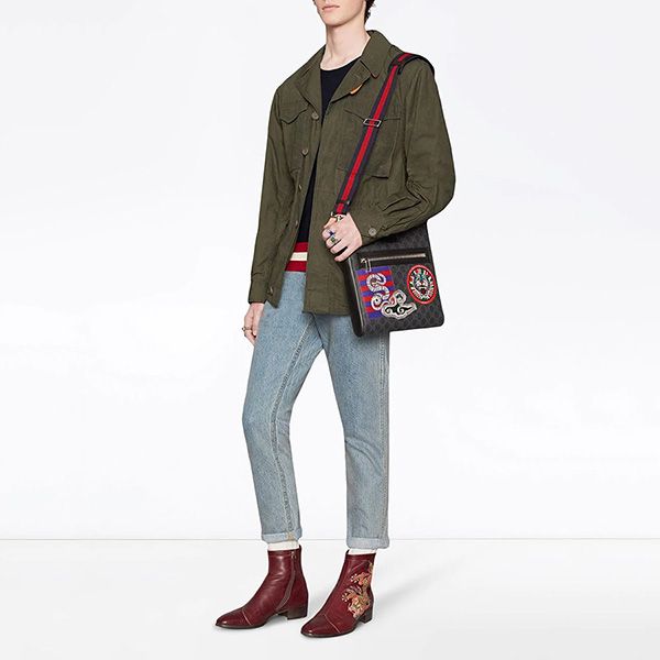 Túi Đeo Chéo Gucci Night Courrier GG Supreme Messenger Màu Đen - Túi xách - Vua Hàng Hiệu