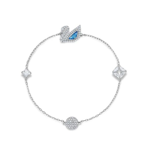 Vòng Đeo Tay Swarovski Dazzling Swan Bracelet 5563465 Hình Thiên Nga Xanh Size M - Trang sức - Vua Hàng Hiệu