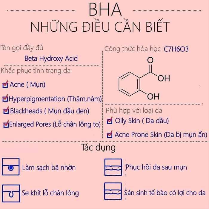 BHA là gì? Cách sử dụng BHA đúng cách (Từng Bước đẹp da)