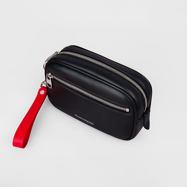 Túi Cầm Tay Alexander Mcqueen Leather Pouch Clutch Bag Màu Đen - Túi xách - Vua Hàng Hiệu