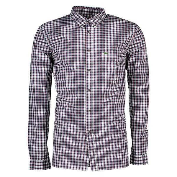 Áo Sơ Mi Dài Tay Lacoste Chemise CH1566 Cadres Pour Homme Màu Xám - Thời trang - Vua Hàng Hiệu