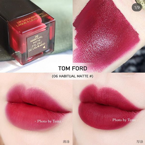 Son Tom Ford Lip Lacquer Luxe 06 Habitual Màu Đỏ Bordeaux - Son Môi - Vua Hàng Hiệu