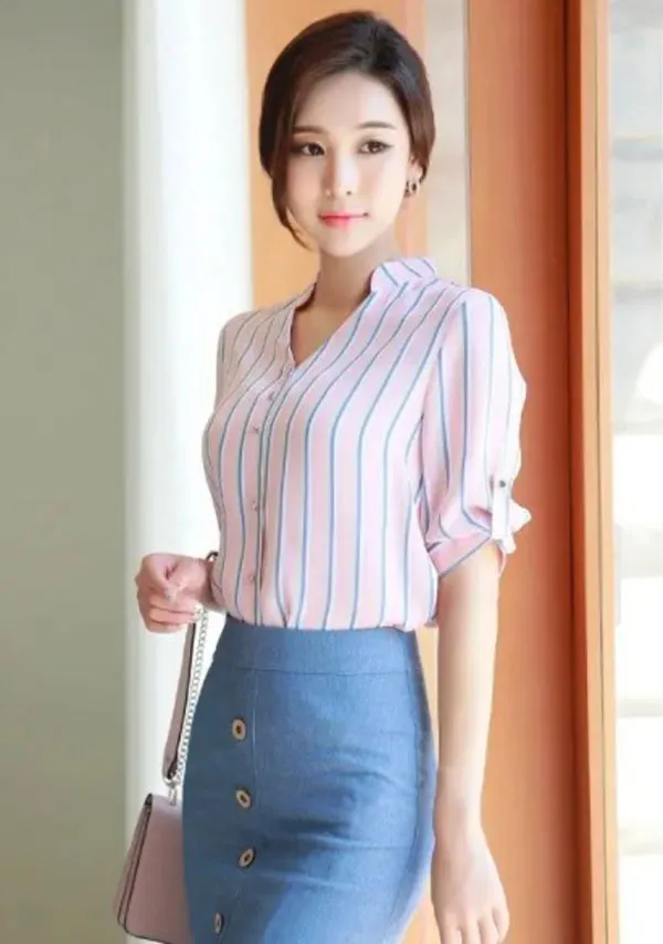Top 10 áo sơ mi nữ kiểu Hàn Quốc đáng yêu được yêu rất thích