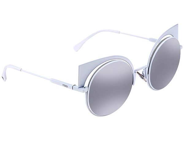 Kính Mát Fendi Eyeshine Grey Silver Mirror Cat Eye Ladies Sunglasses FF 0177/S DMV53SS Màu Xám - Kính mắt - Vua Hàng Hiệu