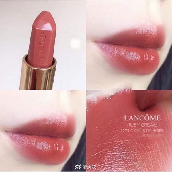 Son Lancôme L'absolu Rouge Ruby Cream Limited Edition 03 Kiss Me Ruby Màu Hồng Đất Vỏ Đỏ - Son Môi - Vua Hàng Hiệu