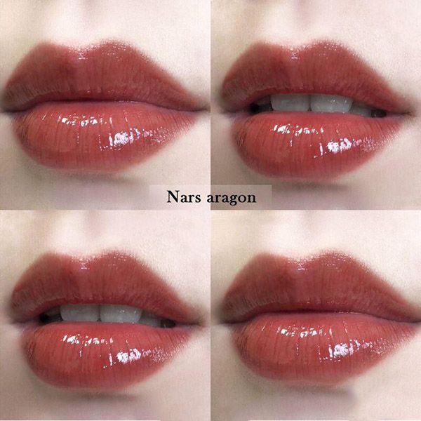 Son Kem Nars Lip Gloss Brilliant A Levres Aragon Màu Đỏ Đất - Son Môi - Vua Hàng Hiệu