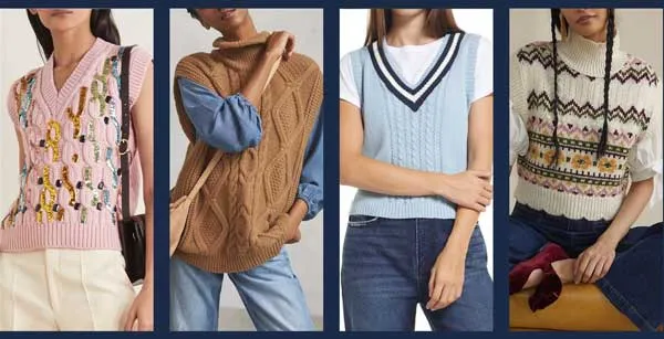Mặc đẹp với 15 cách phối đồ cùng áo gile len Hàn Quốc