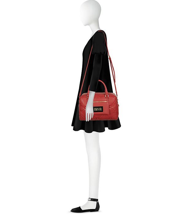 Túi Xách Versace Jeans Couture Quilted Nappa Satchel Bag Màu Đỏ - Túi xách - Vua Hàng Hiệu