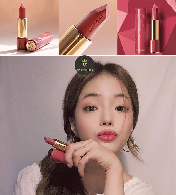 Son Lancôme L'absolu Rouge Ruby Cream Limited Edition 03 Kiss Me Ruby Màu Hồng Đất Vỏ Đỏ - Son Môi - Vua Hàng Hiệu