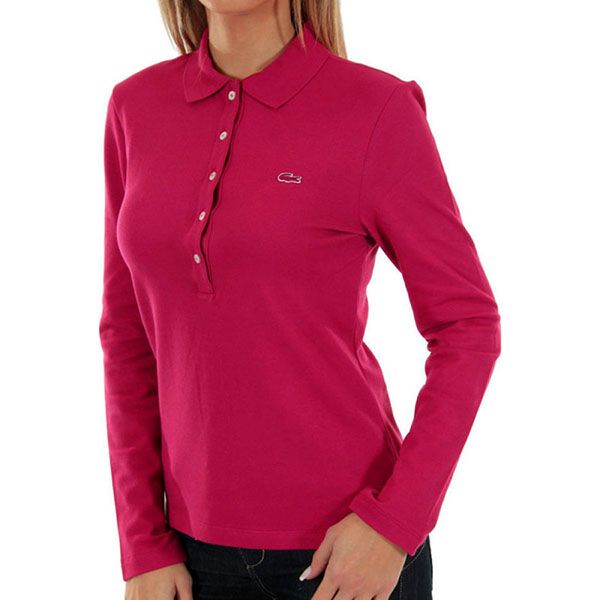 Áo Polo Lacoste Nữ Rose Fuchsia Manches Longues Femme Màu Hồng Size 34 - Thời trang - Vua Hàng Hiệu