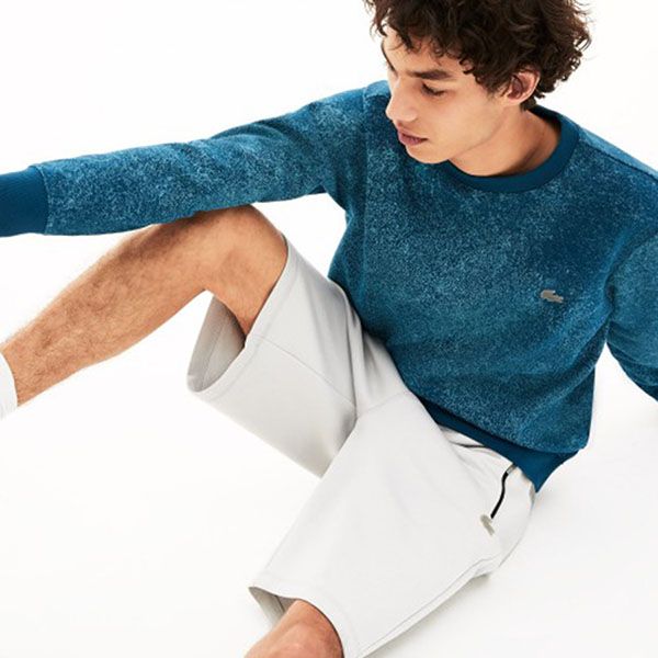 Áo Len Men's Lacoste Motion Printed Paint Speck Crew Neck Sweatshirt Màu Xanh Blue Size L - Thời trang - Vua Hàng Hiệu