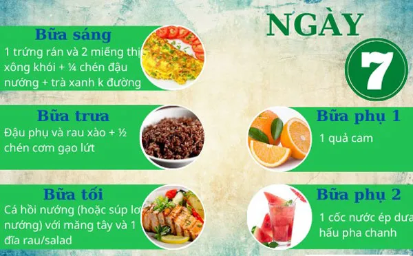 Thực đơn giảm mỡ bụng cho nữ sở hữu vòng eo quyến rũ trong 7 ngày