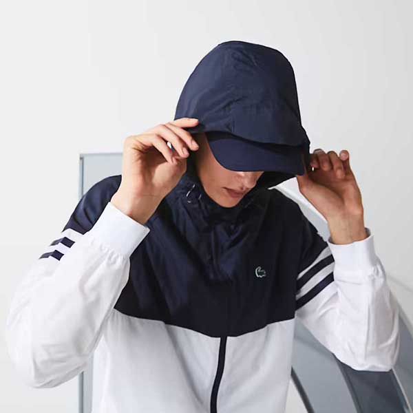 Áo Khoác Gió Lacoste Sport Novak Djokovic BH1461-51-525 Màu Trắng - Xanh Navy Size S - Thời trang - Vua Hàng Hiệu