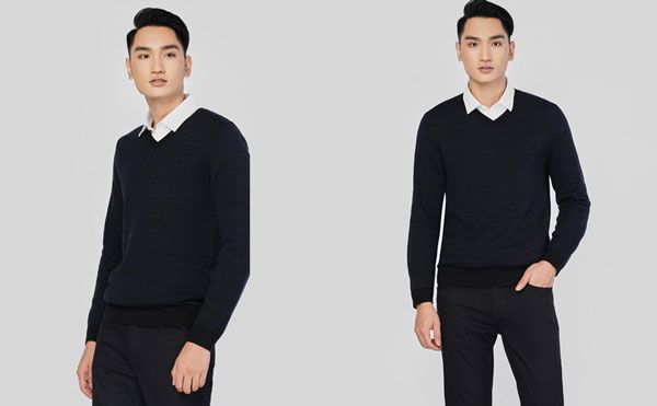 Top 5 cách phối áo sơ mi với áo len nam lên dáng cực đẹp