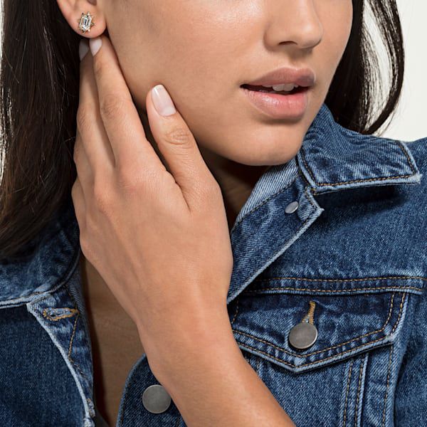 Khuyên Tai Swarovski TaRot Magic Stud Pierced Earrings White, Gold-Tone Plated - Trang sức - Vua Hàng Hiệu