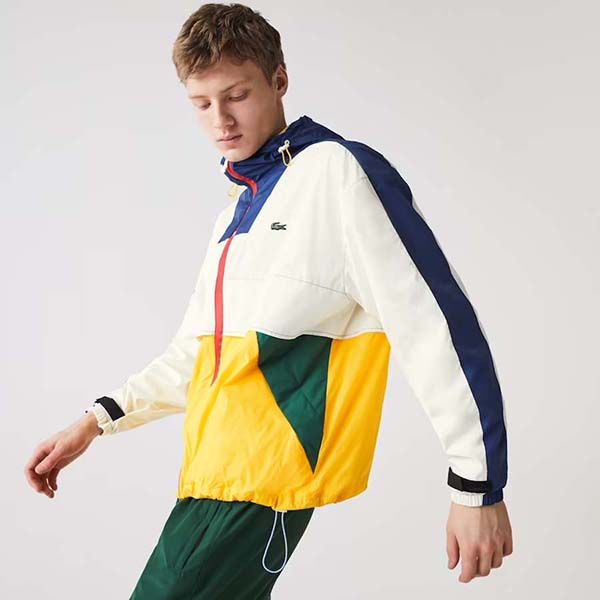 Áo Khoác Lacoste Unisex Lacoste Live Hooded Zippered Colourblock Windbreaker BH11632CQ Size S - Thời trang - Vua Hàng Hiệu
