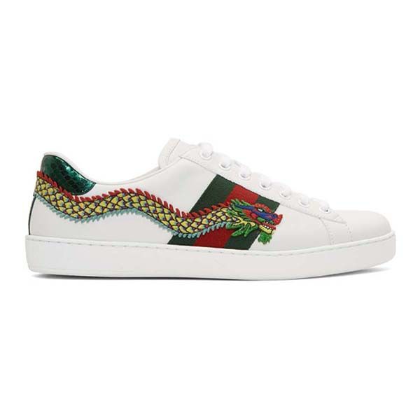 Giày Thể Thao Gucci White Dragon Ace Sneakers Màu Trắng Size 5 - Giày - Vua Hàng Hiệu