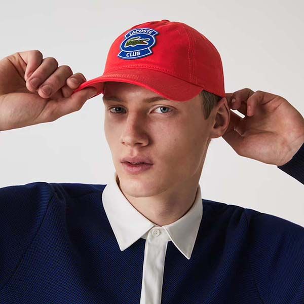 Mũ Lacoste Men’s Badge Cotton Cap Màu Đỏ RK9379-51-F8M - Mũ nón - Vua Hàng Hiệu