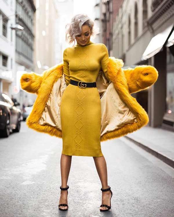 10 outfit với áo khoác lông sành điệu cho hội chị em ngày đông