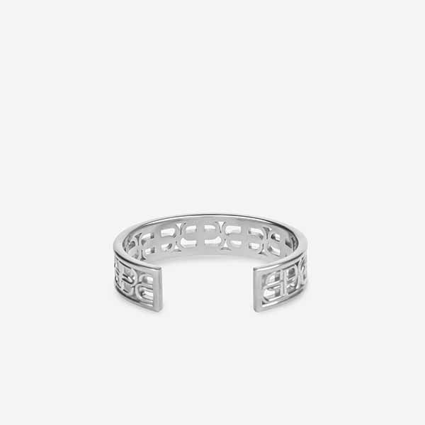 Vòng Bạc Balenciaga BB Cuff Bracelet In Silver - Trang sức - Vua Hàng Hiệu