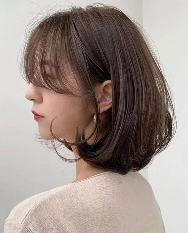 Top 16 kiểu tóc ngang vai mái thưa cứ cắt là đẹp cho mọi khuôn mặt