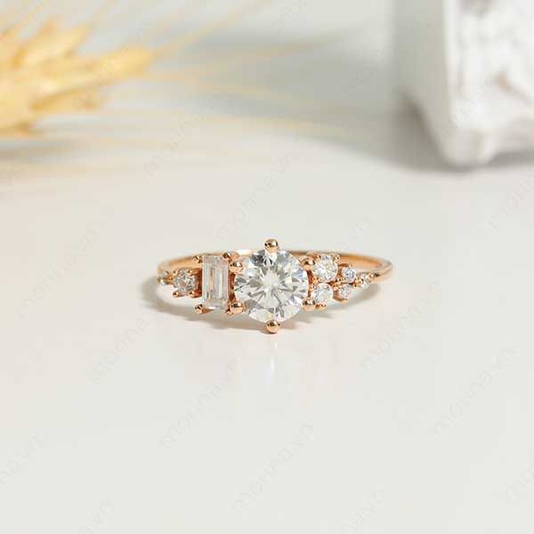 Nhẫn Morina ADELA N0003 Màu Vàng Hồng 18K Đính Đá Size 14.5 - Trang sức - Vua Hàng Hiệu