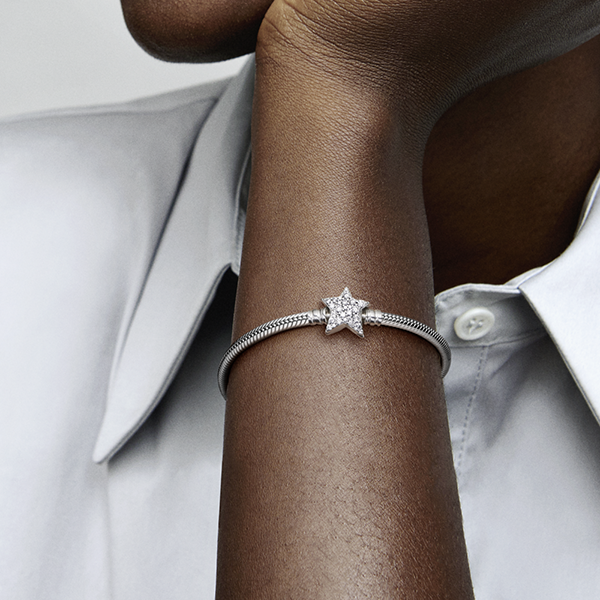 Vòng Đeo Tay Chuỗi Rắn Pandora Moments Asymmetric Star Clasp 599639C01 Size 16 - Trang sức - Vua Hàng Hiệu