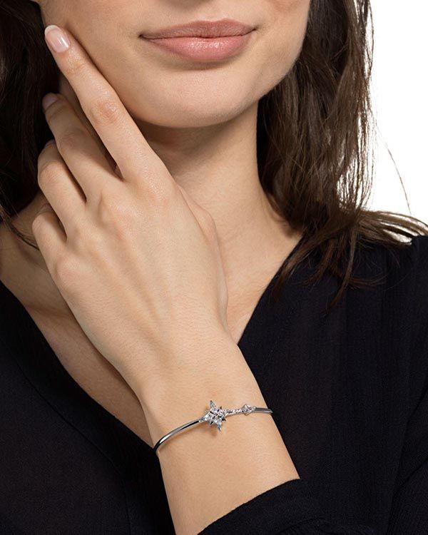 Vòng Đeo Tay Swarovski Symbolic Bangle, White, Rhodium Plated 5511401 - Trang sức - Vua Hàng Hiệu