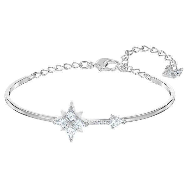 Vòng Đeo Tay Swarovski Symbolic Bangle, White, Rhodium Plated 5511401 - Trang sức - Vua Hàng Hiệu