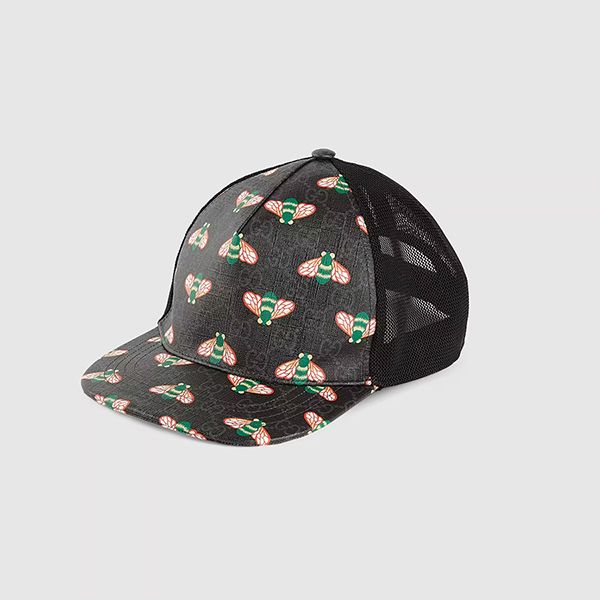Mũ Gucci GG Supreme Bee Print Baseball Hat Màu Đen Size L - Mũ nón - Vua Hàng Hiệu