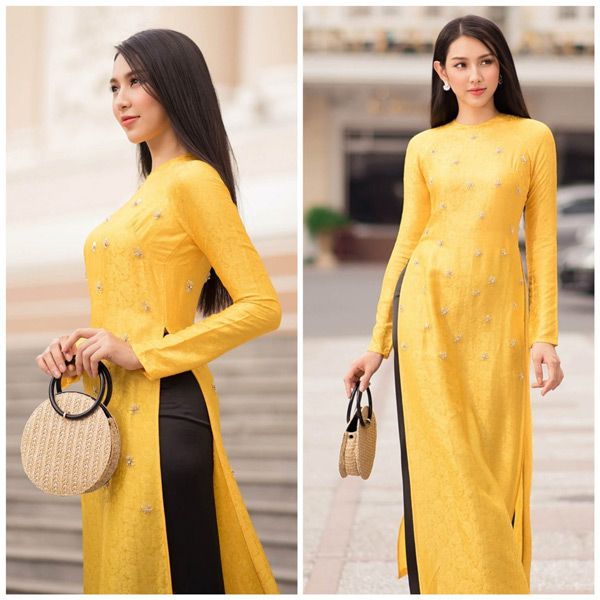 7 mẫu áo dài Tết siêu xinh -Phối đồ với áo dài Tết hứng lì xì mỏi tay