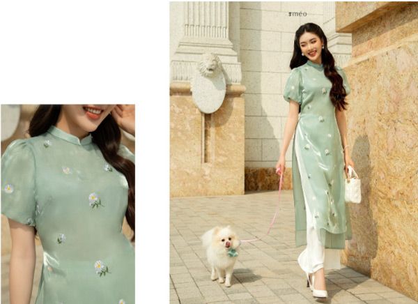 7 mẫu áo dài Tết siêu xinh -Phối đồ với áo dài Tết hứng lì xì mỏi tay