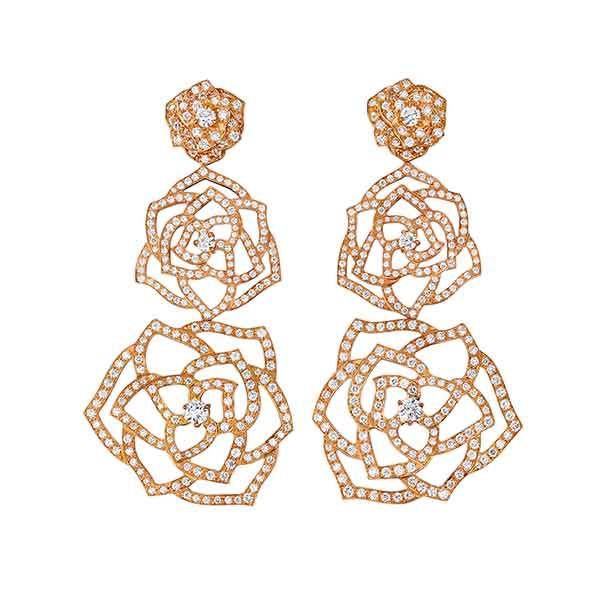 Khuyên Tai Piaget Rose Gold Diamond Earrings G38U0063 Vàng Hồng - Trang sức - Vua Hàng Hiệu
