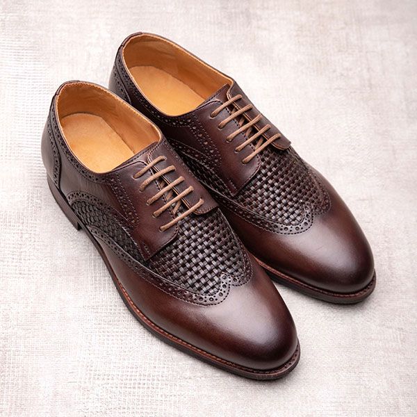 Giày Tây Be Classy Classic Brogues Derby - Limited Edition - DB19 Màu Nâu - Giày - Vua Hàng Hiệu