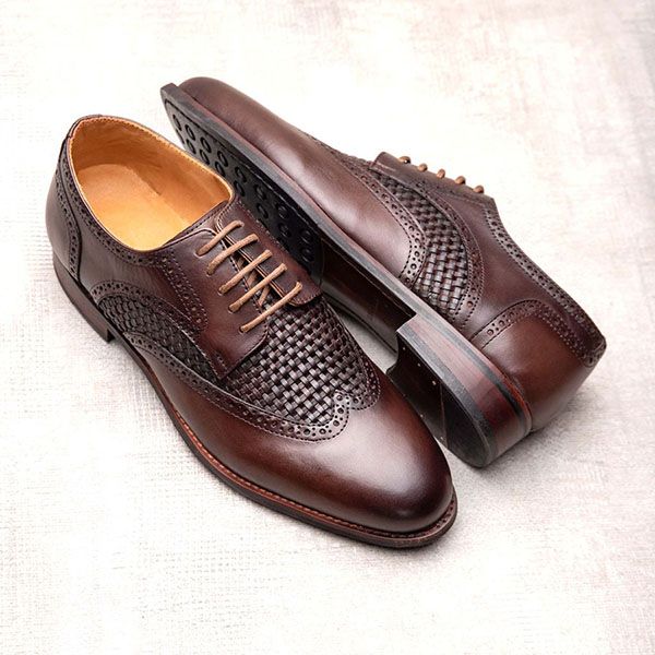 Giày Tây Be Classy Classic Brogues Derby - Limited Edition - DB19 Màu Nâu - Giày - Vua Hàng Hiệu