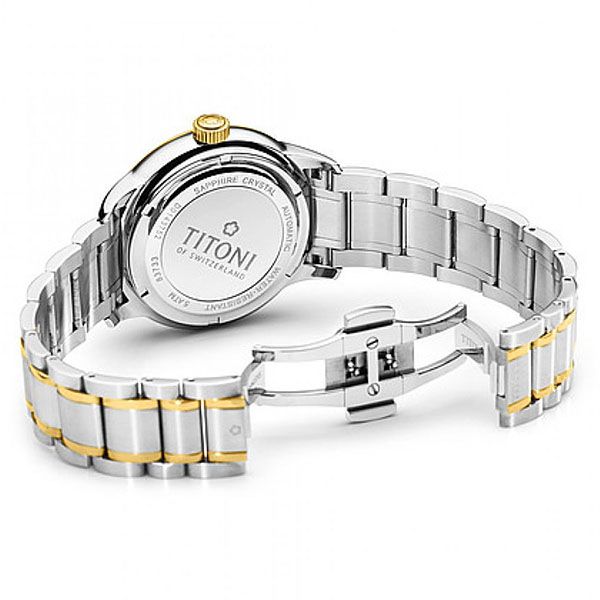 Đồng Hồ Nam Titoni 83733 SY-556 40mm Màu Demi Vàng - Bạc - Đồng hồ - Vua Hàng Hiệu