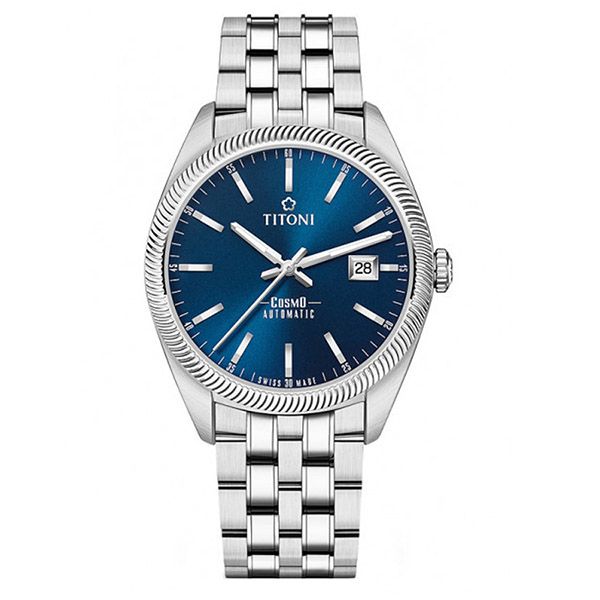 Đồng Hồ Nam Titoni 878 S-612 41mm Mặt Xanh Blue - Đồng hồ - Vua Hàng Hiệu