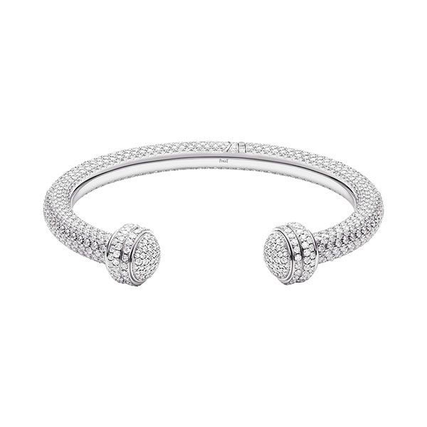 Vòng Đeo Tay Piaget White Gold Diamond Open Bangle Bracelet G36PV600 Vàng Trắng - Trang sức - Vua Hàng Hiệu