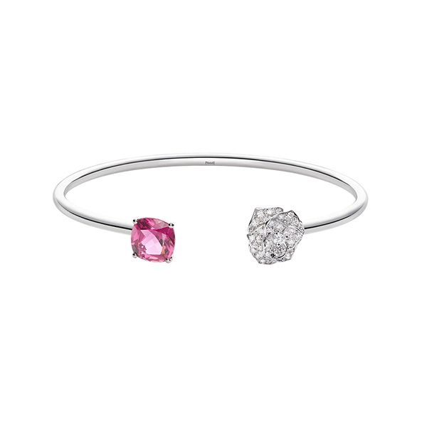 Vòng Đeo Tay Piaget White Gold Tourmaline Diamond Open Bangle Bracelet G36U5700 Vàng Trắng - Trang sức - Vua Hàng Hiệu