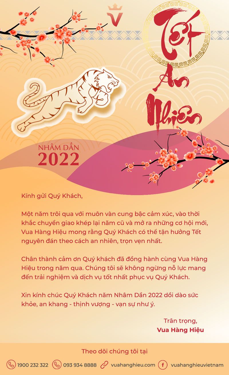 Vua Hàng Hiệu gửi lời chúc Tết Nhâm Dần 2025 tới Quý khách hàng và Quý đối tác - 1