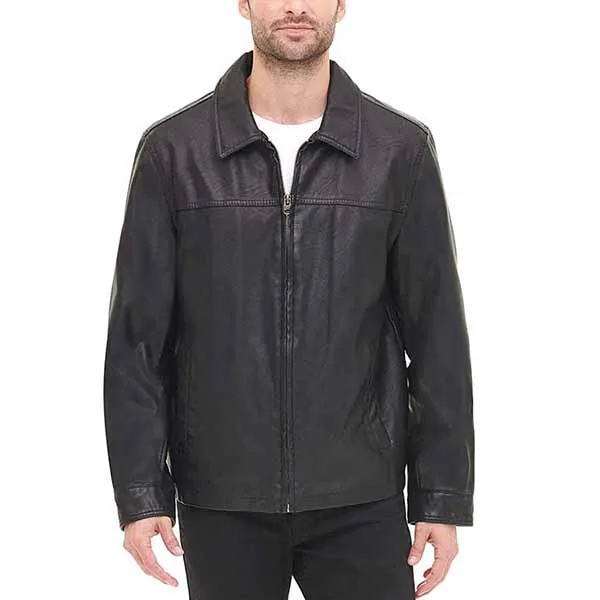Áo Khoác Da Nam Dockers James Faux Leather Jacket Màu Đen - Thời trang - Vua Hàng Hiệu