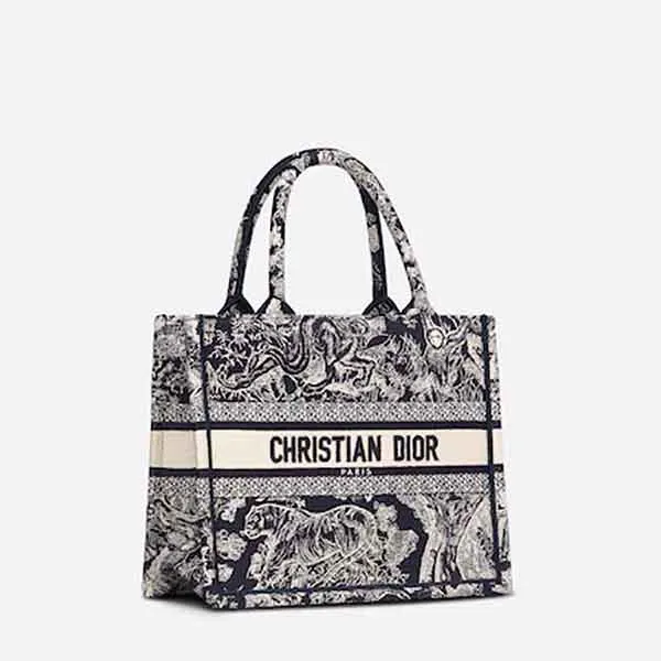 Túi Xách Dior Small Book Tote Blue Toile de Jouy Reverse Embroidery - Túi xách - Vua Hàng Hiệu