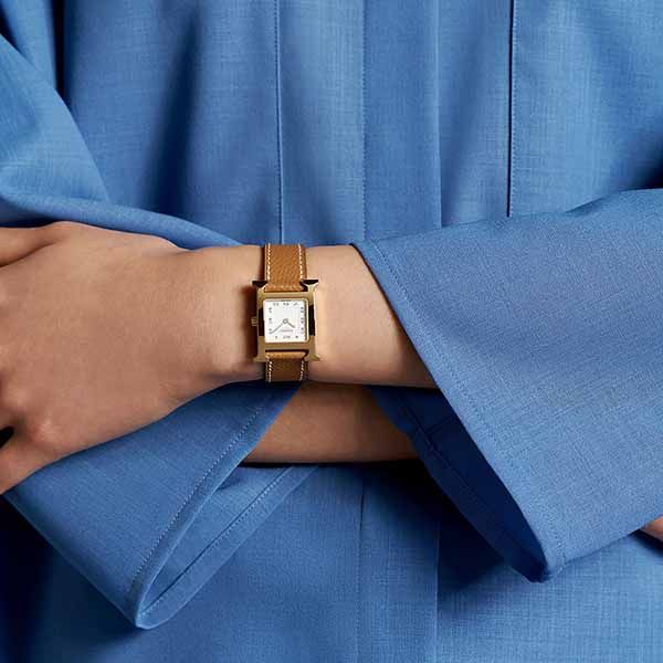 Đồng Hồ Hermès Heure H Watch 21mm Màu Nâu Vàng - Đồng hồ - Vua Hàng Hiệu