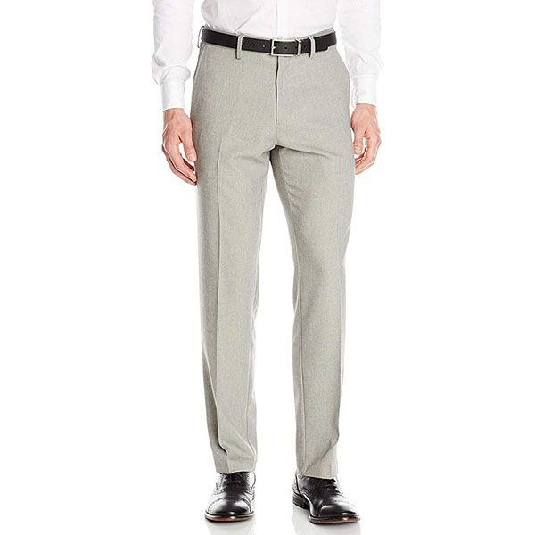 Quần Tây Nam Kenneth Cole Reaction Stretch Modern-Fit Flat-Front Pant Màu Ghi Sáng - Thời trang - Vua Hàng Hiệu